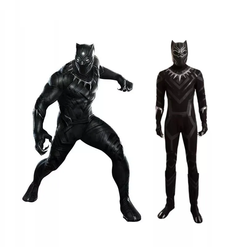 Супергерой Черная пантера T'Challa костюмированная игра костюмы Хэллоуин черный