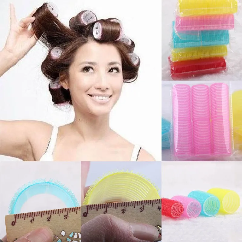 

6Pcs/Sets Women Girls Big Self Grip Hair Rollers Cling Any Size DIY Hair Curlers Beauty Tools Maquiagem