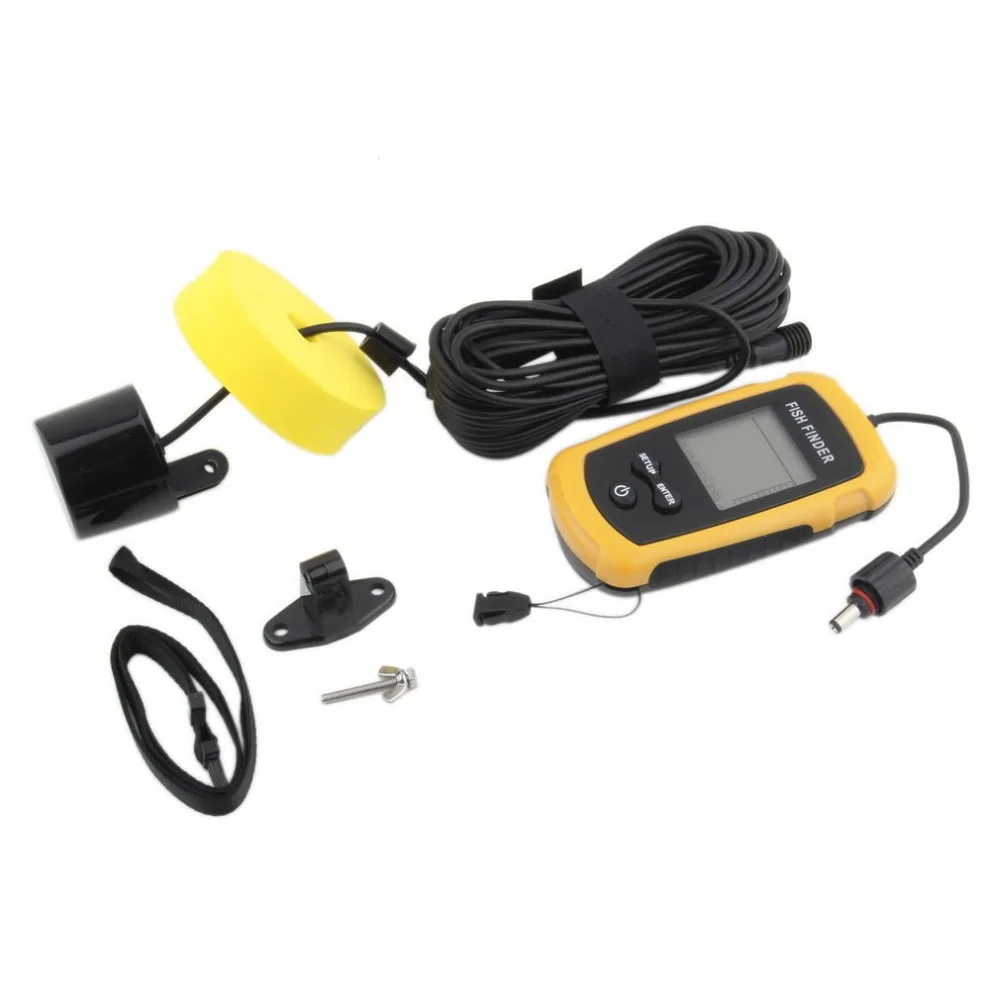 100 M المحمولة LCD شاشة إنذار سونار الاستشعار صياد السمك Fishfinder 100 M المحمولة LCD شاشة إنذار سونار الاستشعار صياد السمك Fishfinder