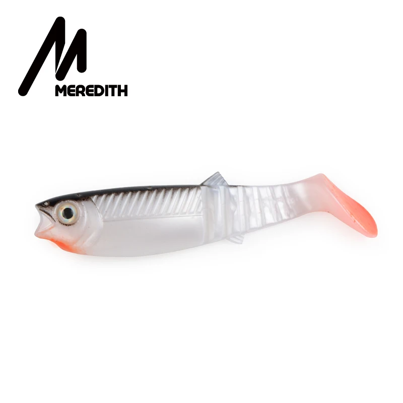 MEREDITH, Новое поступление, JX62-08, популярная модель, 10 шт, 5,5 г, 8 см, рыболовные приманки, мягкие, Cannibal Shad, 3D рыбы, Реалистичная приманка - Цвет: G