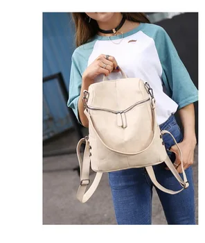 

by dhl or ems 10pcs Simple Style Women PU Leather Backpacks For Teenage Girls School Bags Fashion Vintage Solid Shoulder Bag