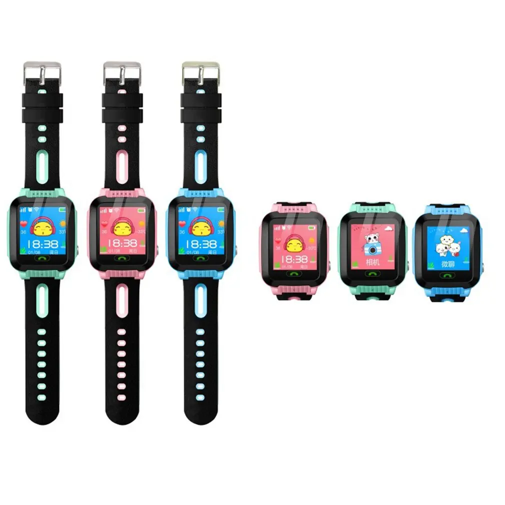 Children Smart Watch GPS Tracker Anti Lost Monitor SOS Call Smart Camera Phone Watch 1.44 Inch Screen Pink Blue Cute Kids Gifts