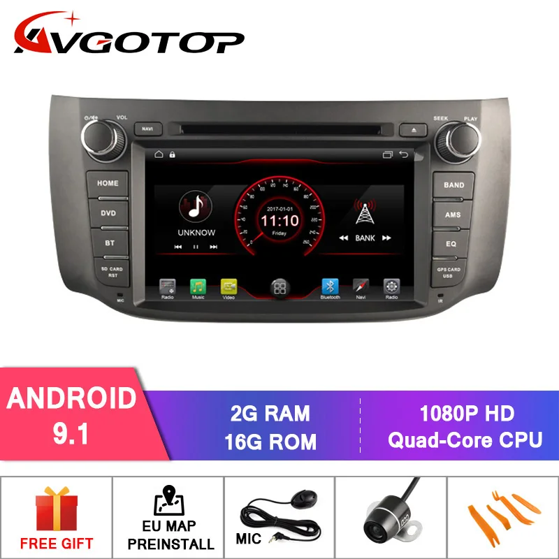 AVGOTOP Android 9 автомобильный Радио плеер для NISSAN SYLPHY B17 2012- Австралия версия автомобиля видео мультимедиа Встроенный gps wifi