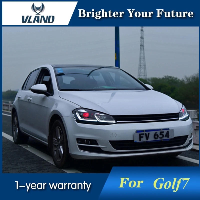 

Auto Front Headlamp for VW Golf7 Headlights Golf 7 MK7 2013-2018 Car LED Headlight DRL Lens Double Beam Bi-Xenon HID