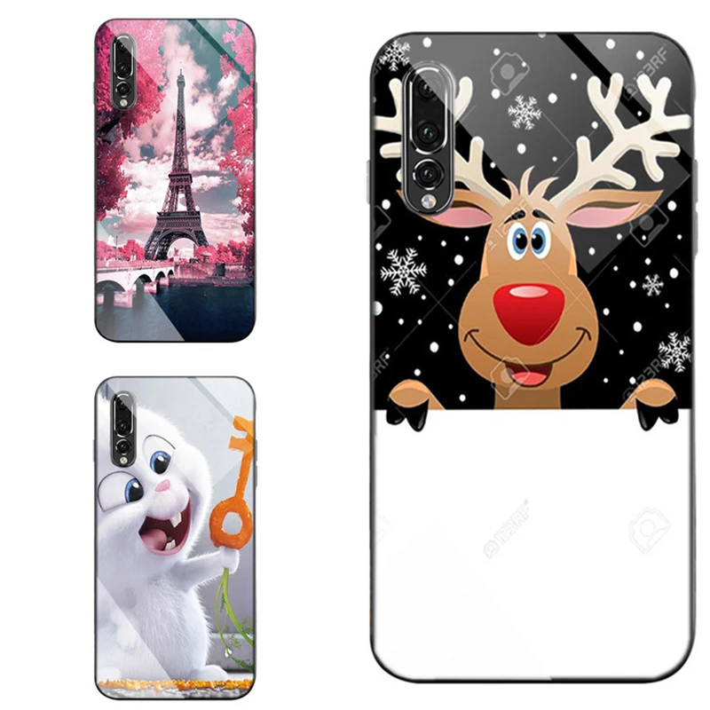 Luxury Glass celular Case For huawei mate 20 lite p30 p20 pro p10 plus Cover nova 3i 4 tower gift Phone |