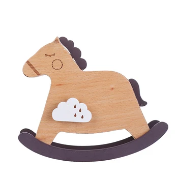 

NICEXMAS 1pc Music Box Hand-cranked Wooden Horse Creative Melody Boxes Musical box for Home Office Living Room Bedroom