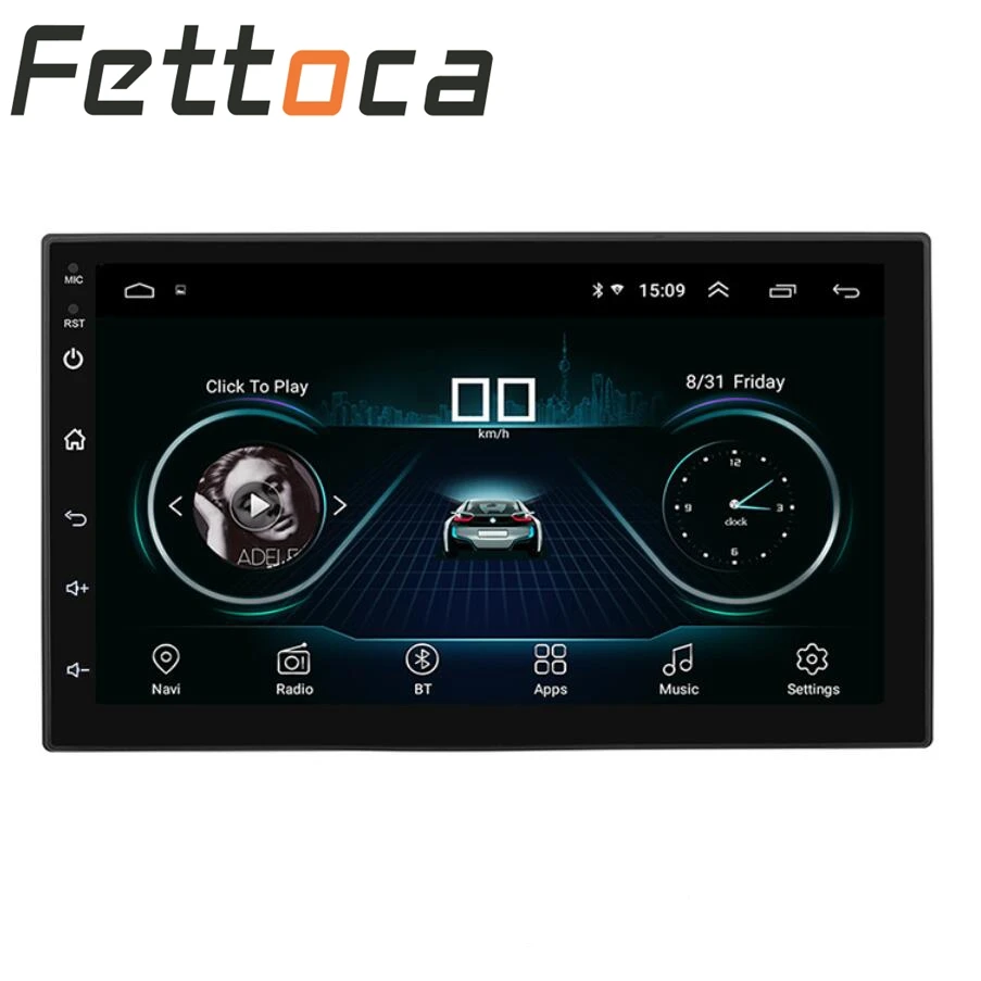 Автомагнитола FETTOCA 7 дюймов Android стерео GPS навигация Bluetooth USB SD 2 Din сенсорный