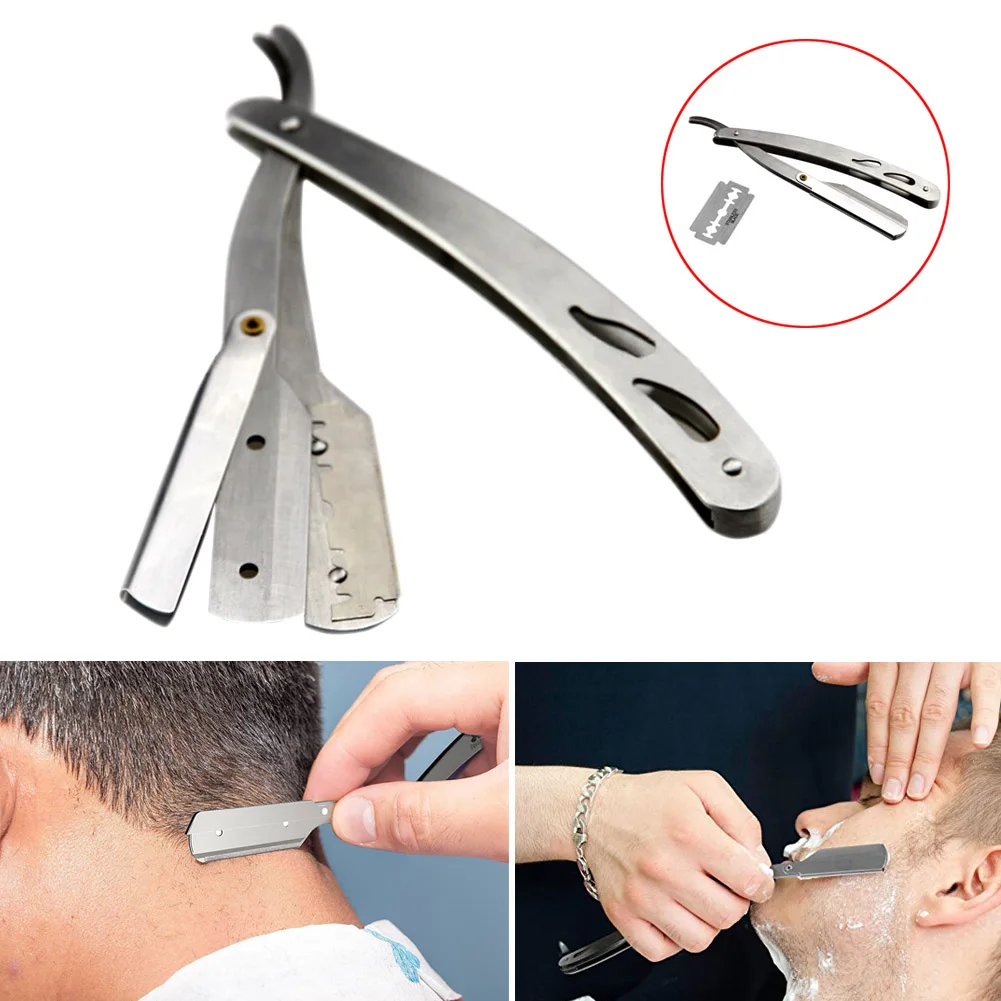 2018 Men Manual Straight Edge Razor Stainless Steel Folding Shaving Beard Removal Toolsin Razor