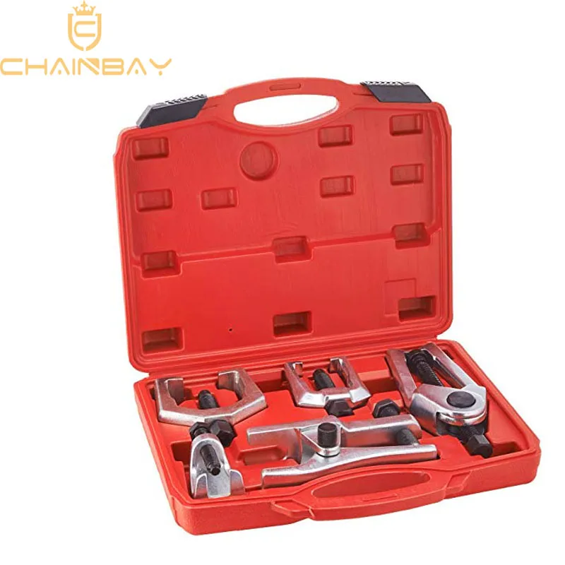 

5pcs Professional Front End Service Tool Kit, Pitman Arm Puller, Ball Joint Separator Tie Rod Remover Tool