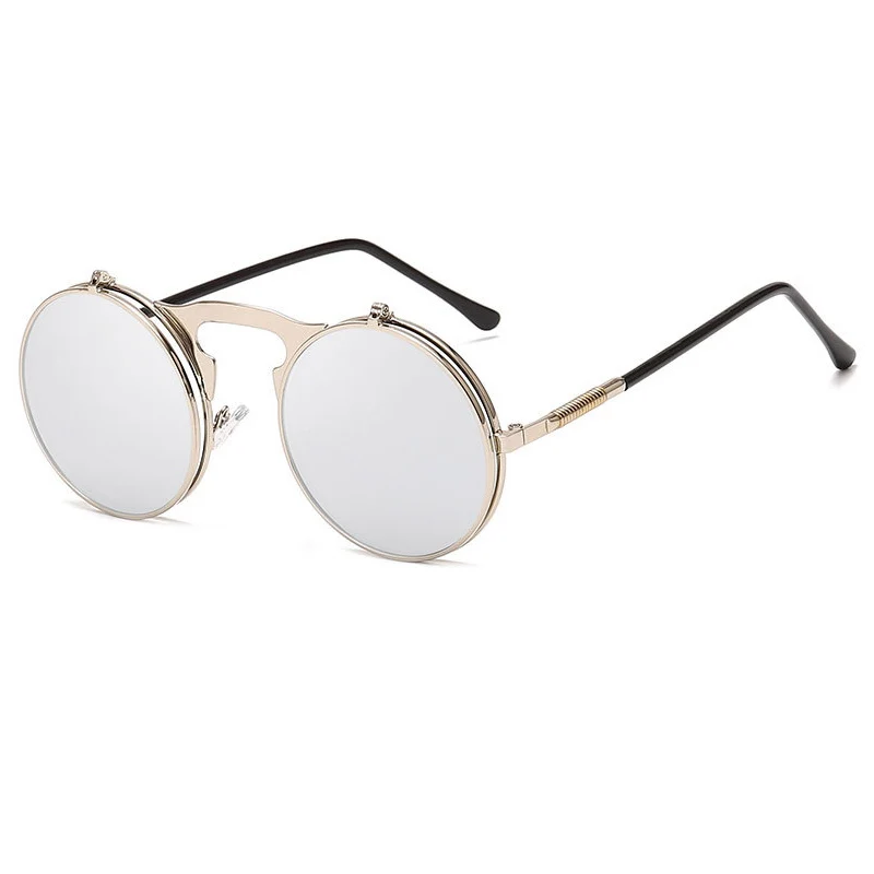 FEISEDY Retro Redondo Steampunk Gafas de Sol Mujeres Hombres Vintage G –  Los tornillos