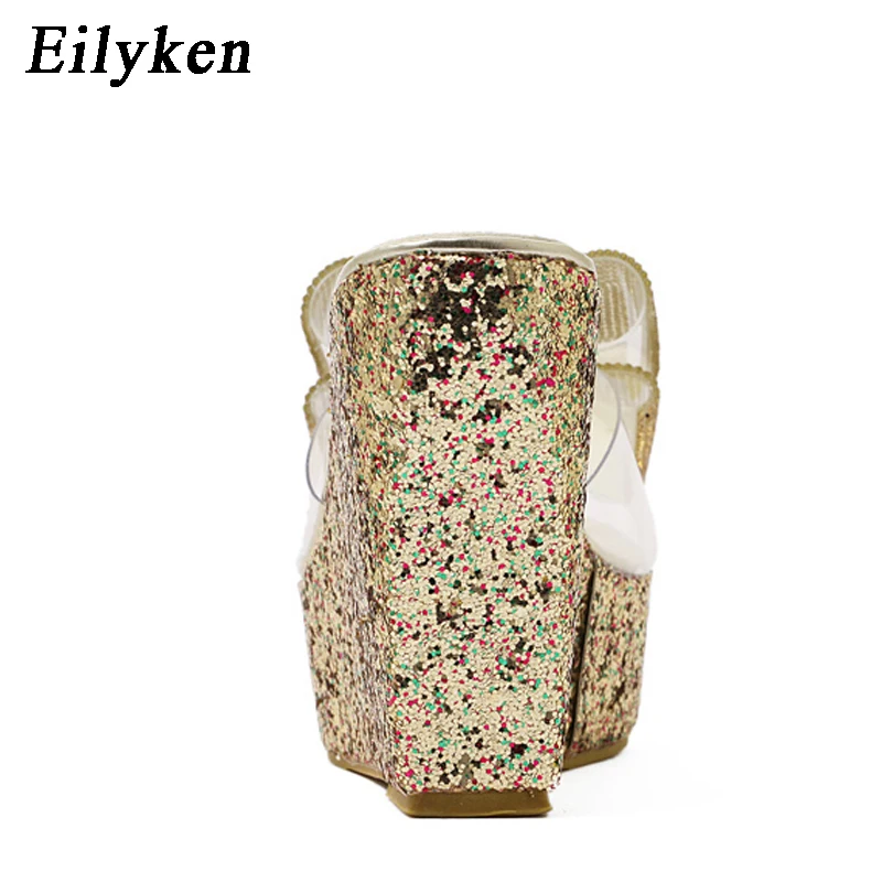 Eilyken/Новинка 2021 года Прозрачные Шлепанцы из ПВХ Женские летние шлепанцы на