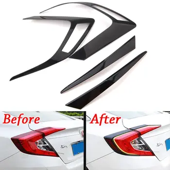 

ABS Car Rear Tail Light Lamp Cover Trim Sticker Fit for Honda Civic Sedan 10th 2017 Car Exterior Accessories Styling