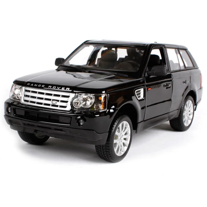 Bburago 1:18 роскошный спортивный внедорожник range rover черный автомобиль литой под