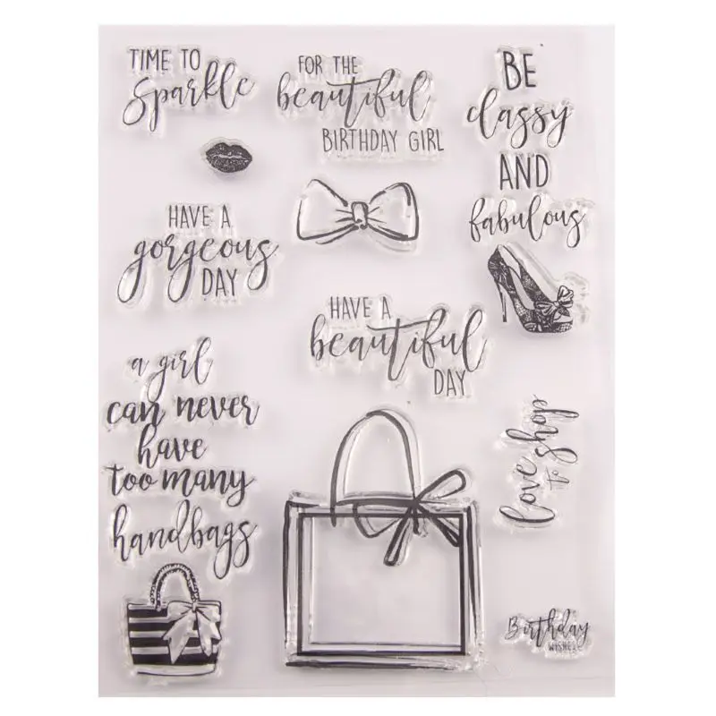 

High Heels Bag Silicone Clear Seal Stamp DIY Scrapbooking Embossing Photo Album Decorative Paper Card Craft Art Handmade Gift