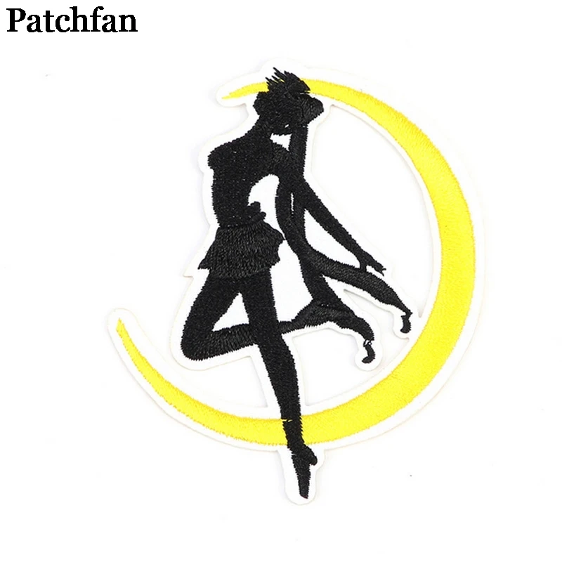 

Patchfan Sailor moon Embroidered cartoon patches iron on Sewing badges jersey Applique accessories DIY Patchworks stickers 2121