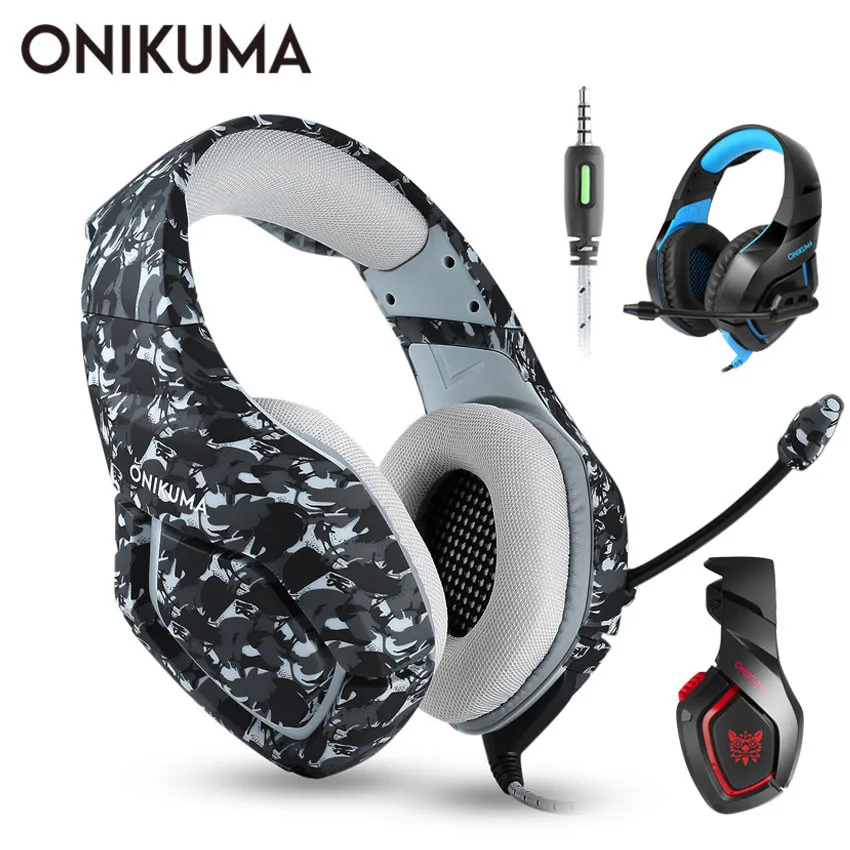 Продажа ONIKUMA K1 PS4 игровая гарнитура casque Проводные ПК стерео наушники с гарнитурой с микрофоном для нового Xbox One ноутбука планшета геймера