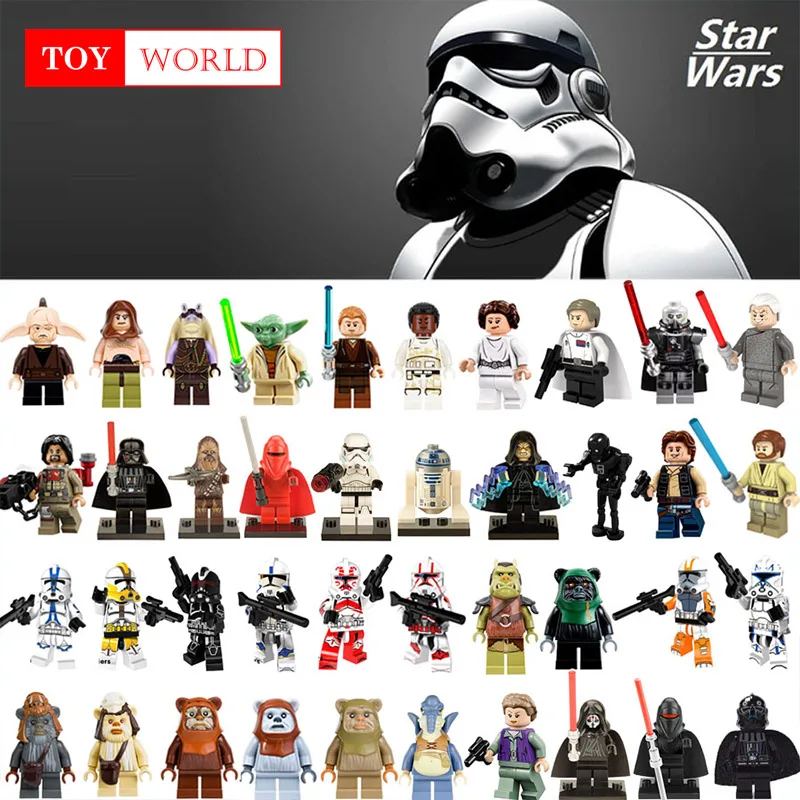 

Legoing Star Wars Mini Building Blocks Master Hanloso Sith Lord Yoda gungan figures toy children for birthday gift Compatible