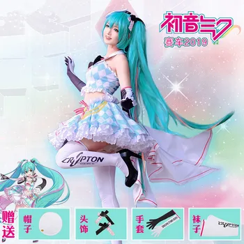 

2019 VOCALOID V Girl Racing Miku Hatsune Miku Racing suits Racing Cosplay Costume Women Dress For Women