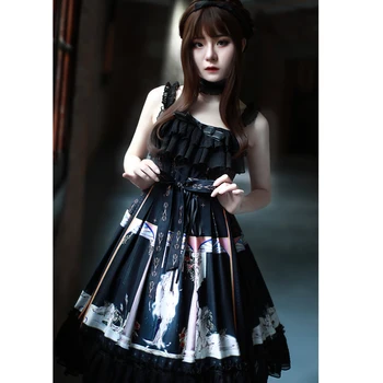 

Gothic Dresses Lolita Skirt Gothic Renaissance Dress Kawaii Clothes Lolita Halloween Casual Lolita Black Cosplay Costume