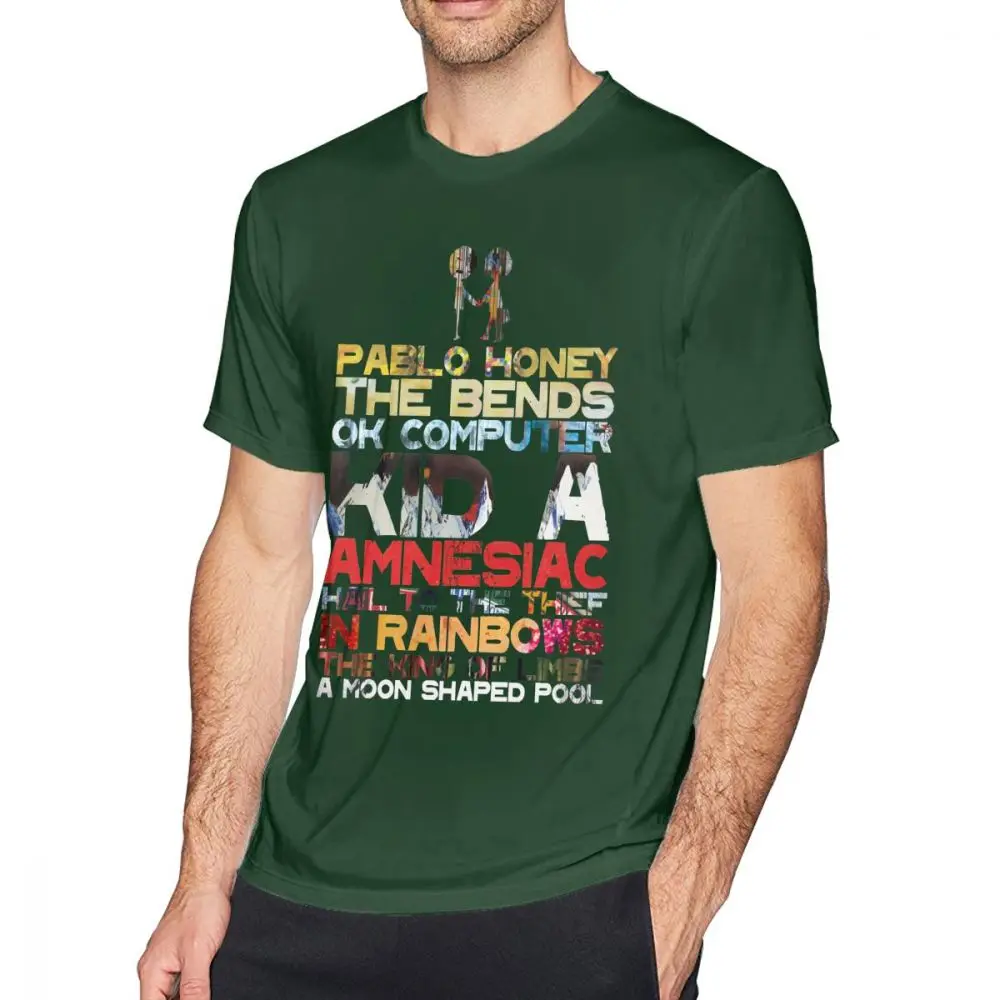 Футболка Arctic Monkeys, модная футболка с радиоголовым альбомом, 100 хлопок, футболка с коротким рукавом, графическая забавная Мужская футболка 6xl - Цвет: Dark Green