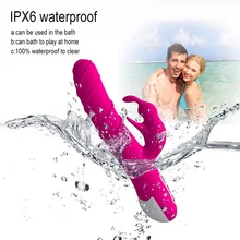7 Speed G-spot Vibrator Dildo 360 Rotating Vibrating Rabbit Vibrator Waterproof USB Charging Sex Toy Massager Vibrator for Women