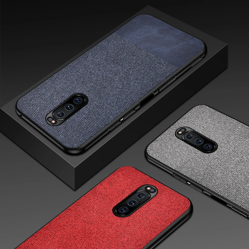 

For Sony Xperia 1 Case Vintage Cloth Fabric Silicon Full Back Cover For Sony Xperia 1 Xperia1 J8110 J8170 J9110 Phone Bags Cases