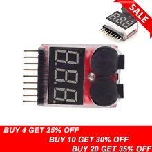 Lipo батарея индикатор напряжения монитор, Вольт-метр звуковой сигнал 1-6S 3,7 V-22,2 V 3,7 V 7,4 V 11,1 V 14,8 V 18,5 V 22,2 V