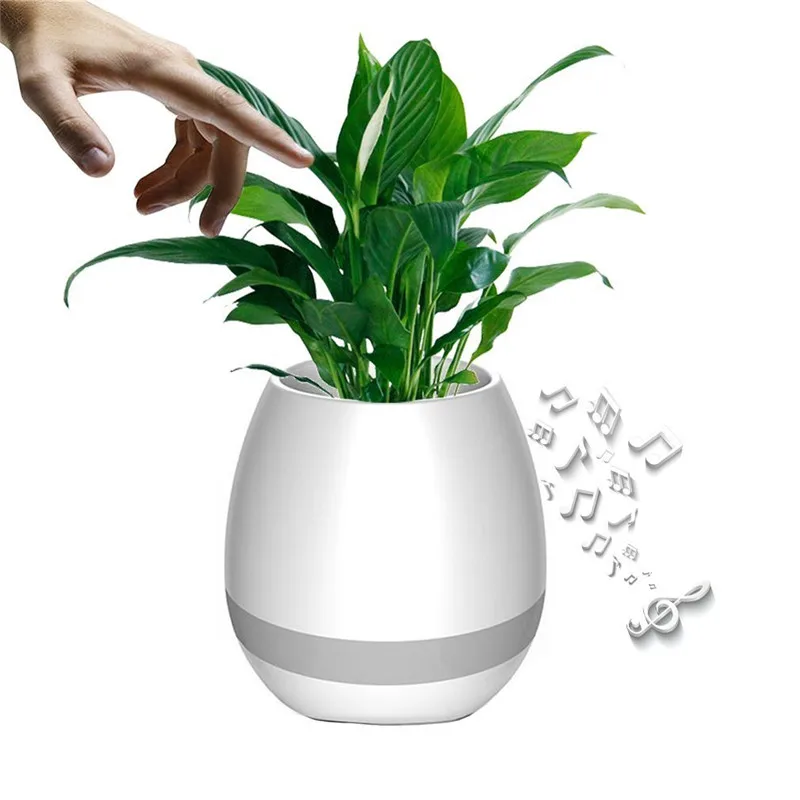 

Music Flowerpot Bluetooth Speakers Night Light Breathing LED Smart Plant Pots Play Piano Touching Plants Office Wireless Speaker