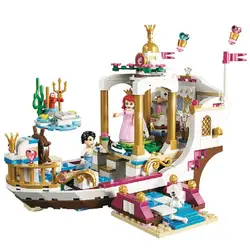 41153 друзей Новые блоки Королевский празднование лодка набор строительных блоков кирпичи развивающие игрушки