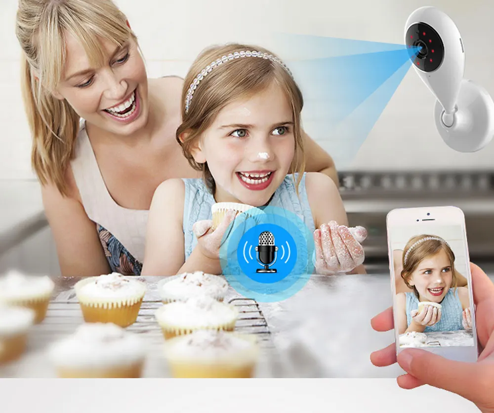 Беспроводной умный дом сигнализация приложение уведомления оповещения с 720 P Wi Fi IP камера ПИР инфракрасный движения сенсор сирена
