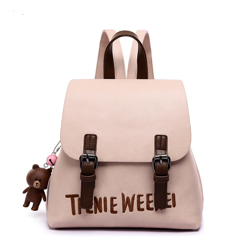 Pu backpack women dot school bag for teenagers girls Preppy Style composite bags set travel high