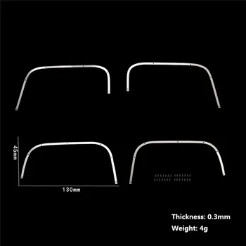 

4pcs Wheel Trim for RC Car TRAXXAS TRX-4 T4 K5 Blazer Chevrolet Wheel Eyebrow Bar Bright Strip Sticker DJC-0694 DIY Model Parts