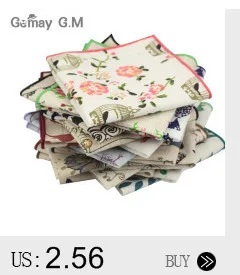 Fashion Suits Flower Printing Pocket Square 25cm*25cm Men's Cotton Handkerchiefs Chest Towel Ladies Hanky Hankies for Men