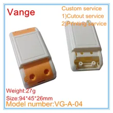 10 шт./партия экструзионный Пластиковый корпус для электронного светодиодный трансформатор, изготовленный IP54 огнеупорный ПК пластик 94*45*26 мм