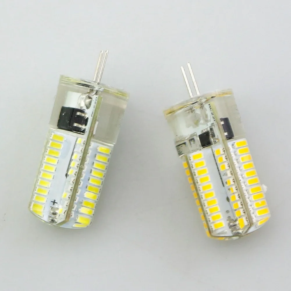 Энергосберегающий SMD 3014 64 светодиодный светильник с регулируемой яркостью G8 G4 E17