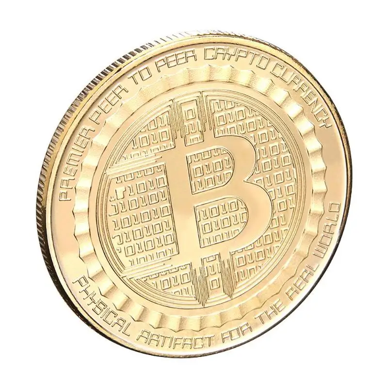 

New Commemorative Coin Plated Gold Design Bitcoin BTC For Souvenir Art Collection Non-currency Coins