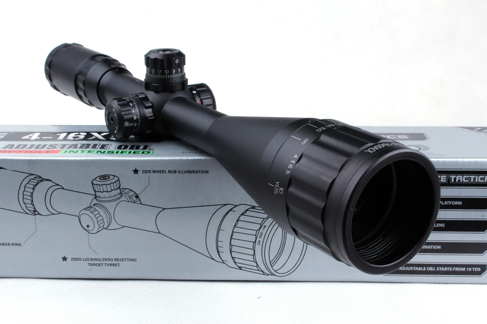 

4-16X50 AOL 1 inch Hunting Riflescope Full Size Optical Sight Mil Dot Locking Resetting Rifle Scope Gun Hunting Shooting