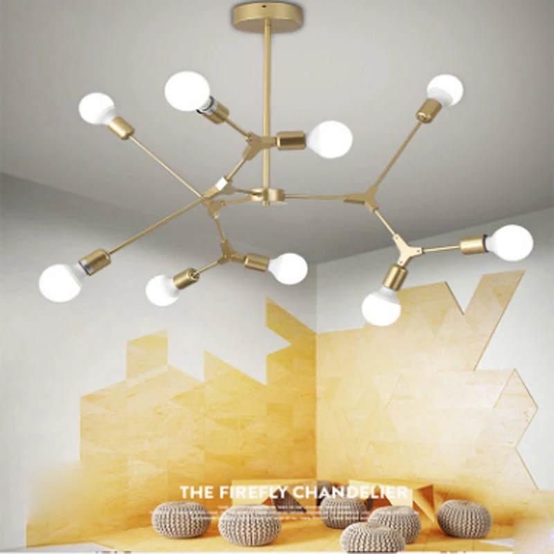 Modern minimalist restaurant black iron pendant light nordic DIY creative home deco living room gold E27 LED bulb pendant lamp Modern minimalist restaurant black iron pendant light nordic DIY creative home deco living room gold E27 LED bulb pendant lamp