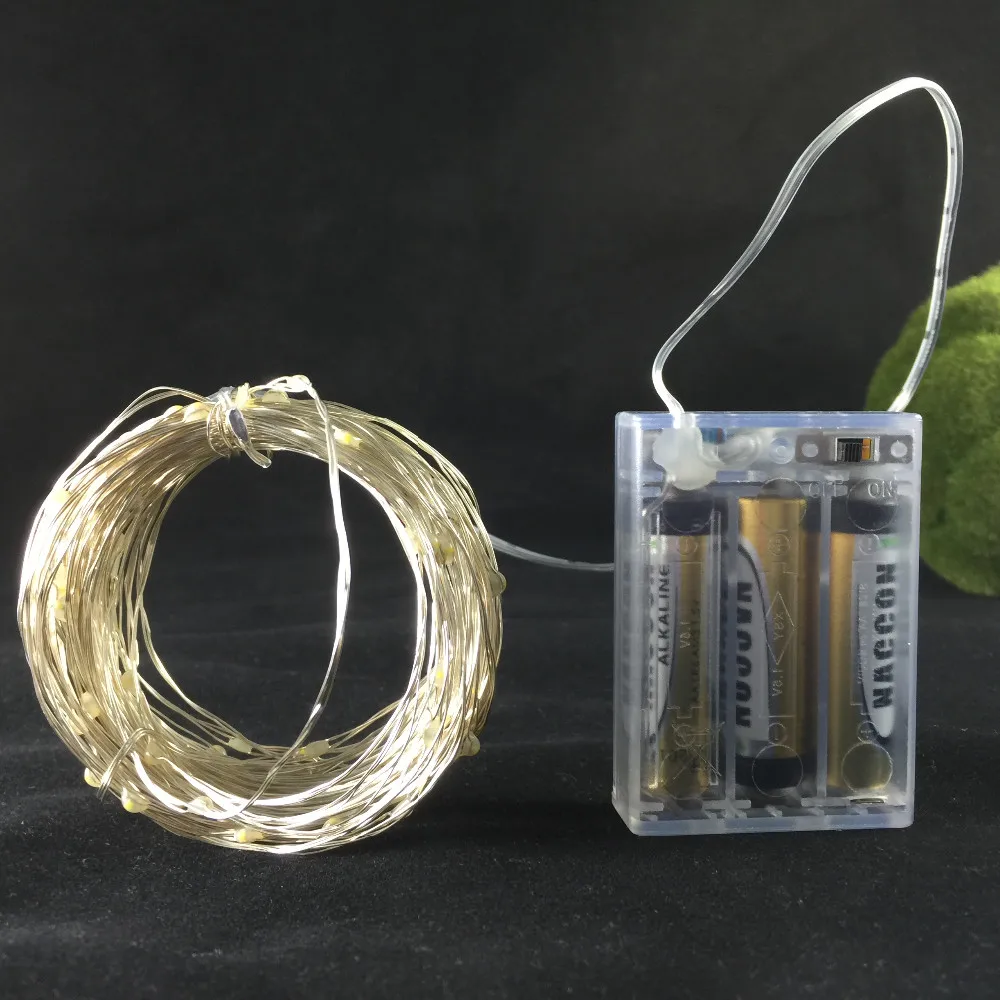 2016 инновационные продукты 5 м/50 шт. LED 3aa Батарея работает украшения свет шнура для свадьбы гирляндой