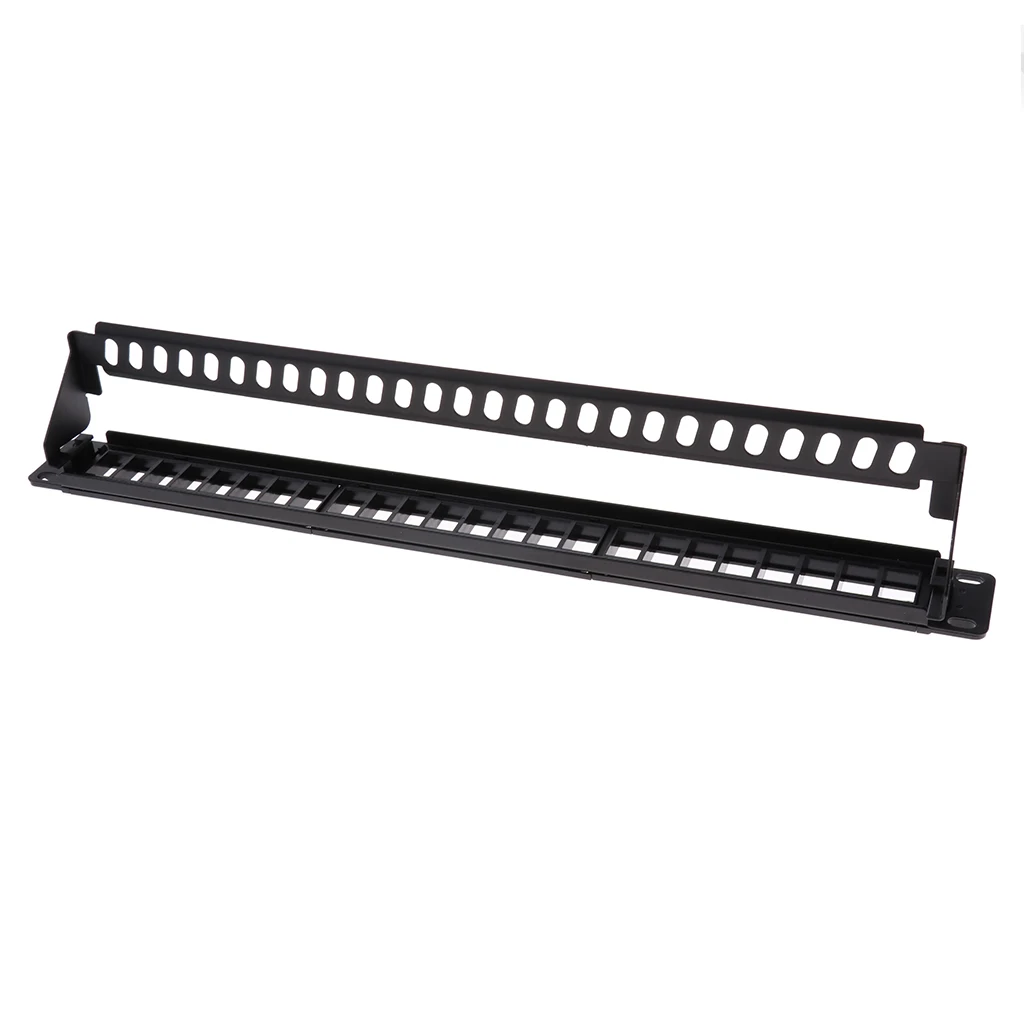 Thickened Unshielded Keystone Jack 24-Port Patch Panel with Rear Cable