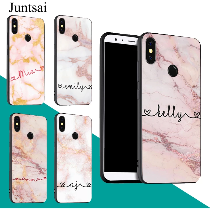 Personalised Marble Name Phone Case For Redmi Note 9 Pro 9S 8T 8 9A 9C Mi 9T 10 Lite POCO X3 Couqe | Мобильные телефоны и