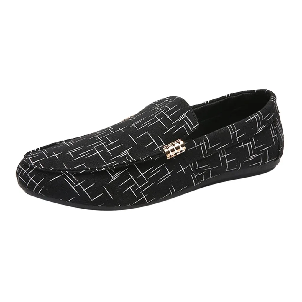 

CHAMSGEND Fashion Men's peas shoes business casual white take a comfortable pedal shoes wild fashion walking shoes