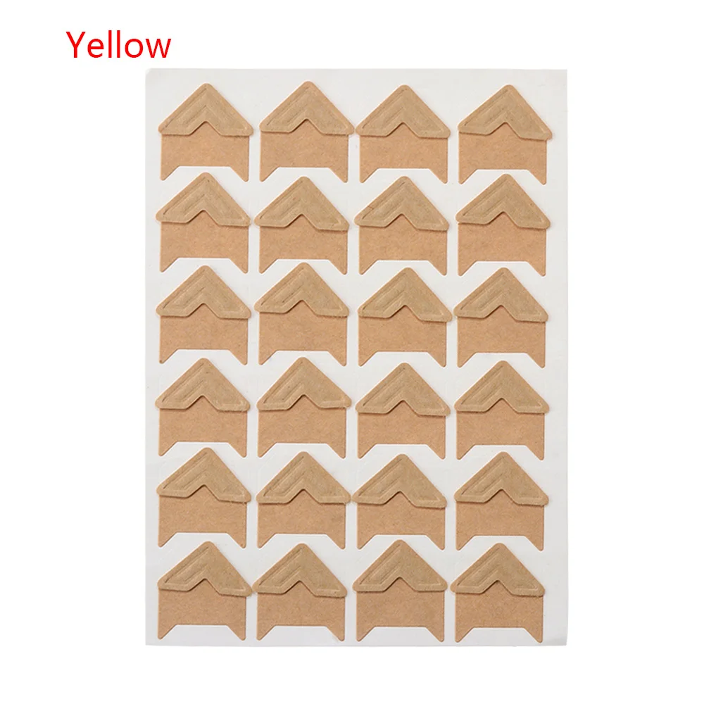 72 шт. креативный фотоальбом для скрапбукинга красочные уголки для фотографий DIY наклейки ручной работы декор для скрапбукинга - Цвет: Цвет: желтый