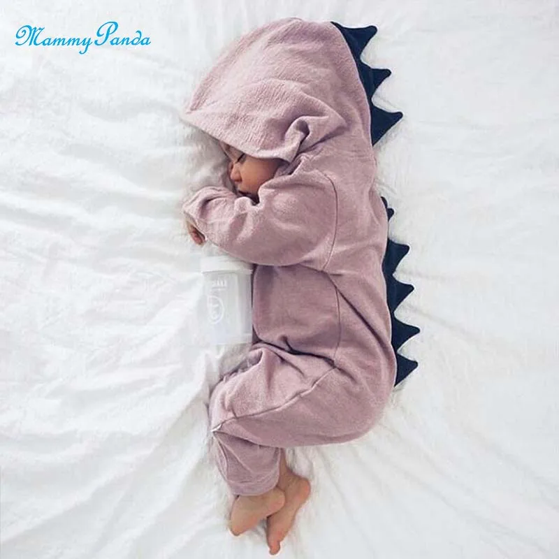 

0-1Y Cute Cartoon Dinosaur Baby Boys Rompers Summer 2019 Baby Rompers Overalls Girls Jumpsuit Winter Autumn Newborn Clothes