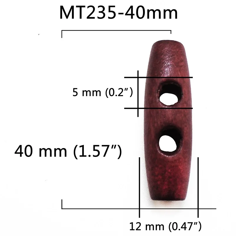 5 шт 50 шт 100 шт из натурального дерева рога большие деревянные пуговицы для шитья поделки своими руками и Скрапбукинг для одежды пальто ручной работы овальные пуговицы - Цвет: MT235-40mm