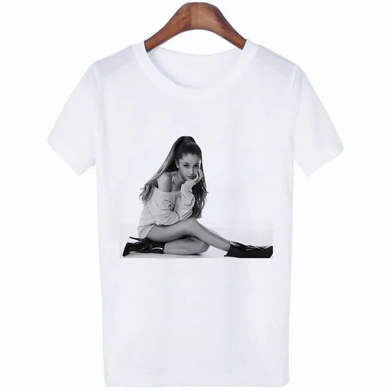 Ариана Гранде печать Vogue Футболка женская Ropa Tumblr короткий рукав Харадзюку уличная футболка одежда горячая Распродажа повседневные топы футболки - Цвет: 2382