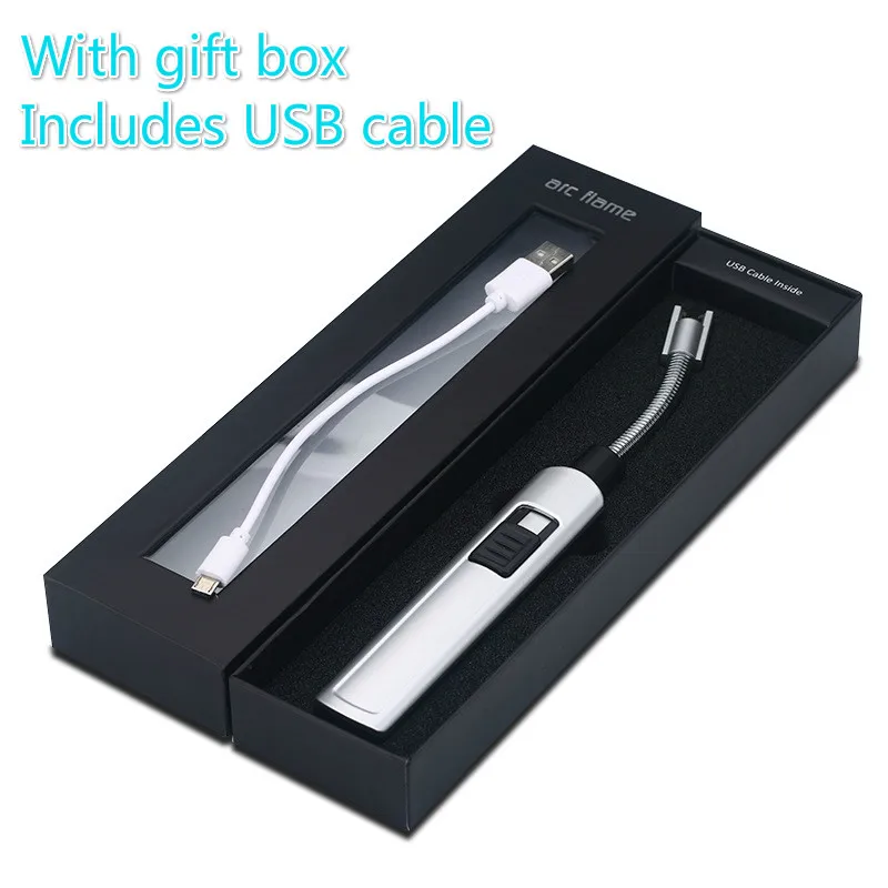 USB ветрозащитные электронные зажигалки для курения сигарет на открытом воздухе