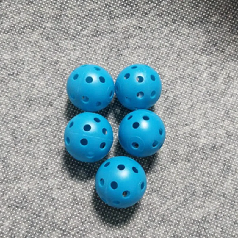 50 шт./партия, 42 мм, 26 отверстий, практический пластиковый полый мяч для гольфа для начинающих, Гольфист, домашние уличные учебные пособия для гольфа - Цвет: Синий