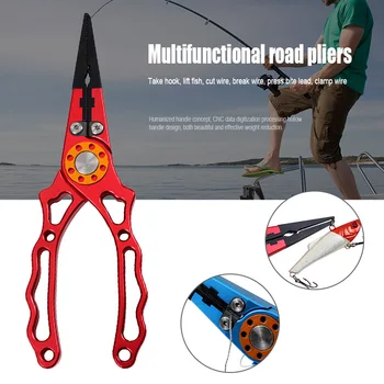 

Fishing Pliers Aluminum Alloy Fishing Braid Cutter Pliers Hook Remover with Sheath J2Y