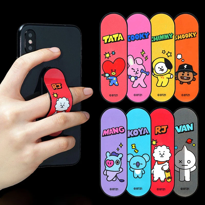

KPOP Bangtan Boys Universal Phone bracket Scouts Cartoon Pattern Ring Bracket for Iphone X XS XR 8 7 S Mobile Phone Accessori